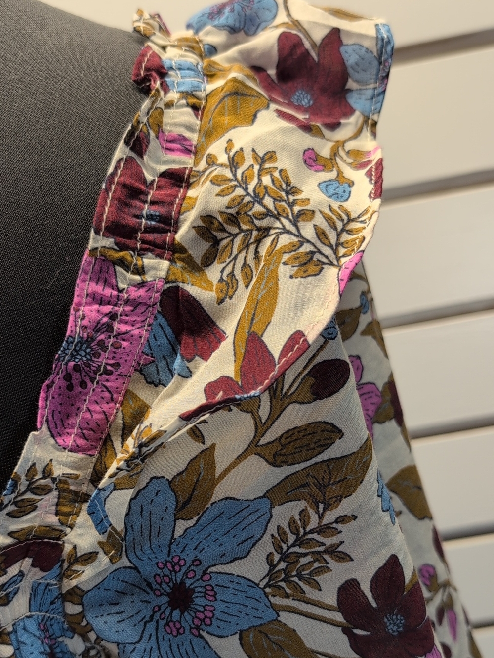 Vineyard Vines Dress Smocked Cotton/Silk Midi Floral Martha's Vineyard Dress XL - Picture 5 of 9